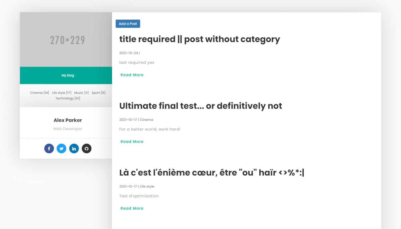 PHP MVC blog